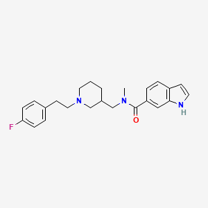 N-({1-[2-(4-fluorophenyl)ethyl]-3-piperidinyl}methyl)-N-methyl-1H-indole-6-carboxamide