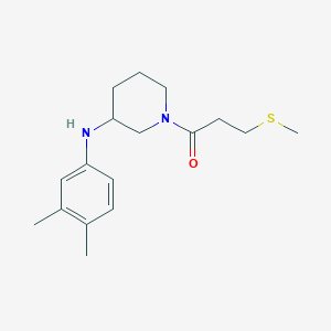 molecular formula C17H26N2OS B6106172 N-(3,4-dimethylphenyl)-1-[3-(methylthio)propanoyl]-3-piperidinamine 