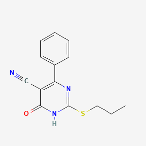 6-oxo-4-phenyl-2-propylsulfanyl-1H-pyrimidine-5-carbonitrile