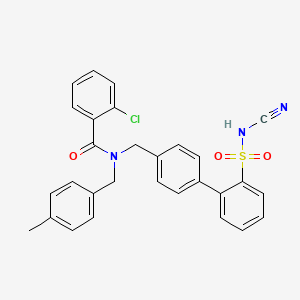 B610618 2-chloro-N-((2'-(N-cyanosulfamoyl)biphenyl-4-yl)methyl)-N-(4-methylbenzyl)benzamide CAS No. 1019331-10-2
