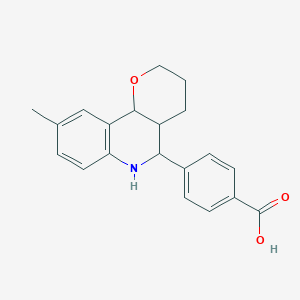 4-(9-methyl-3,4,4a,5,6,10b-hexahydro-2H-pyrano[3,2-c]quinolin-5-yl)benzoic acid