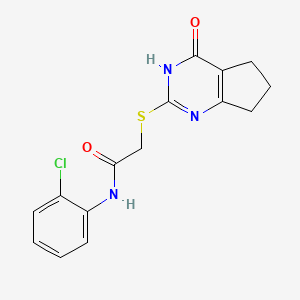 N-(2-chlorophenyl)-2-[(4-oxo-4,5,6,7-tetrahydro-3H-cyclopenta[d]pyrimidin-2-yl)thio]acetamide