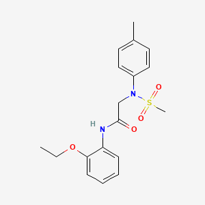 molecular formula C18H22N2O4S B6106222 N-(2-ethoxyphenyl)-2-(4-methyl-N-methylsulfonylanilino)acetamide 