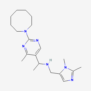 1-[2-(1-azocanyl)-4-methyl-5-pyrimidinyl]-N-[(1,2-dimethyl-1H-imidazol-5-yl)methyl]ethanamine