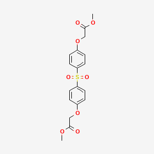 molecular formula C18H18O8S B6106270 Methyl 2-[4-[4-(2-methoxy-2-oxoethoxy)phenyl]sulfonylphenoxy]acetate 