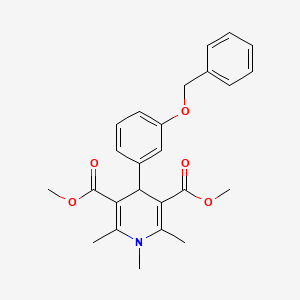 dimethyl 4-[3-(benzyloxy)phenyl]-1,2,6-trimethyl-1,4-dihydro-3,5-pyridinedicarboxylate