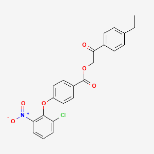 2-(4-ethylphenyl)-2-oxoethyl 4-(2-chloro-6-nitrophenoxy)benzoate