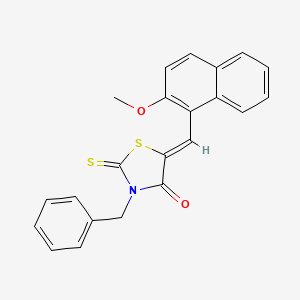 3-benzyl-5-[(2-methoxy-1-naphthyl)methylene]-2-thioxo-1,3-thiazolidin-4-one