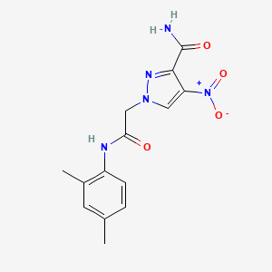 1-{[(2,4-DIMETHYLPHENYL)CARBAMOYL]METHYL}-4-NITRO-1H-PYRAZOLE-3-CARBOXAMIDE