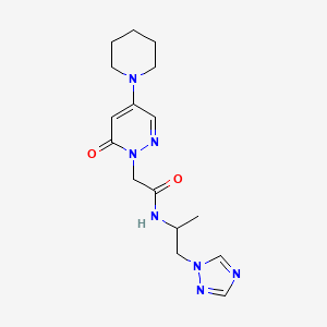 N-[1-methyl-2-(1H-1,2,4-triazol-1-yl)ethyl]-2-[6-oxo-4-(1-piperidinyl)-1(6H)-pyridazinyl]acetamide