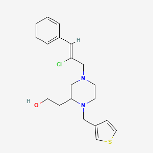 2-[4-[(2Z)-2-chloro-3-phenyl-2-propen-1-yl]-1-(3-thienylmethyl)-2-piperazinyl]ethanol