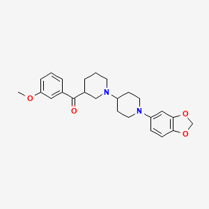 molecular formula C25H30N2O4 B6106385 [1'-(1,3-benzodioxol-5-yl)-1,4'-bipiperidin-3-yl](3-methoxyphenyl)methanone 