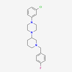 1-(3-chlorophenyl)-4-[1-(4-fluorobenzyl)-3-piperidinyl]piperazine