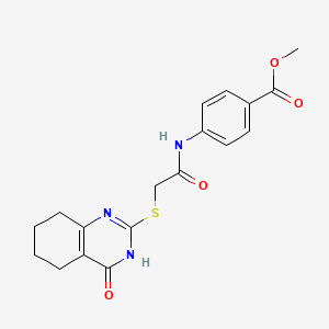 methyl 4-({[(4-oxo-3,4,5,6,7,8-hexahydro-2-quinazolinyl)thio]acetyl}amino)benzoate