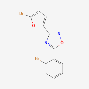 3-(5-bromo-2-furyl)-5-(2-bromophenyl)-1,2,4-oxadiazole