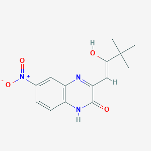 molecular formula C14H15N3O4 B6106432 3-(3,3-dimethyl-2-oxobutylidene)-6-nitro-3,4-dihydro-2(1H)-quinoxalinone 