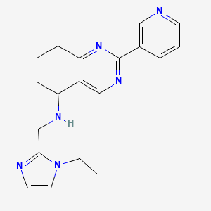 molecular formula C19H22N6 B6106433 N-[(1-ethyl-1H-imidazol-2-yl)methyl]-2-(3-pyridinyl)-5,6,7,8-tetrahydro-5-quinazolinamine 