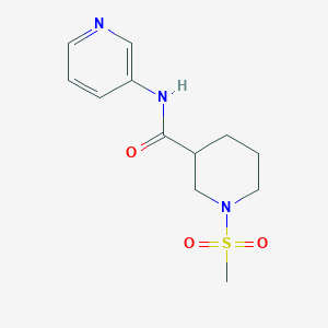 molecular formula C12H17N3O3S B6106436 1-(methylsulfonyl)-N-(pyridin-3-yl)piperidine-3-carboxamide 