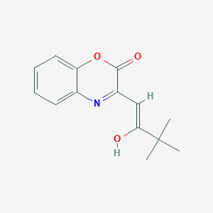 molecular formula C14H15NO3 B6106438 (3Z)-3-(3,3-DIMETHYL-2-OXOBUTYLIDENE)-3,4-DIHYDRO-2H-1,4-BENZOXAZIN-2-ONE 