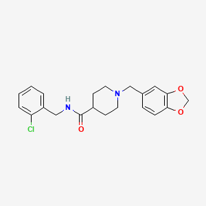 1-(1,3-benzodioxol-5-ylmethyl)-N-(2-chlorobenzyl)piperidine-4-carboxamide