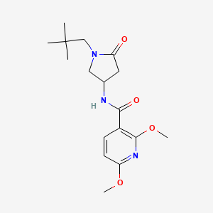 N-[1-(2,2-dimethylpropyl)-5-oxopyrrolidin-3-yl]-2,6-dimethoxypyridine-3-carboxamide