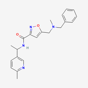 5-{[benzyl(methyl)amino]methyl}-N-[1-(6-methyl-3-pyridinyl)ethyl]-3-isoxazolecarboxamide