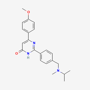 4-(4-methoxyphenyl)-2-[4-[[methyl(propan-2-yl)amino]methyl]phenyl]-1H-pyrimidin-6-one