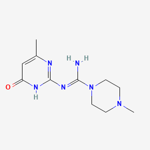 4-methyl-N-(4-methyl-6-oxo-1,6-dihydropyrimidin-2-yl)piperazine-1-carboximidamide