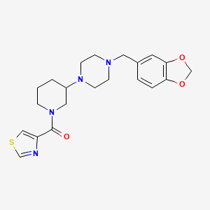 molecular formula C21H26N4O3S B6106510 1-(1,3-benzodioxol-5-ylmethyl)-4-[1-(1,3-thiazol-4-ylcarbonyl)-3-piperidinyl]piperazine 