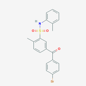 molecular formula C21H18BrNO3S B6106551 5-(4-bromobenzoyl)-2-methyl-N-(2-methylphenyl)benzenesulfonamide 