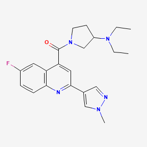 N,N-diethyl-1-{[6-fluoro-2-(1-methyl-1H-pyrazol-4-yl)quinolin-4-yl]carbonyl}pyrrolidin-3-amine