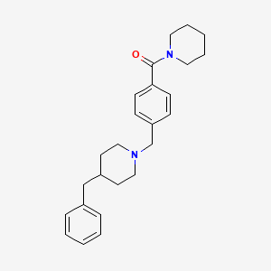 molecular formula C25H32N2O B6106573 4-benzyl-1-[4-(1-piperidinylcarbonyl)benzyl]piperidine 