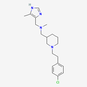 molecular formula C20H29ClN4 B6106581 ({1-[2-(4-chlorophenyl)ethyl]-3-piperidinyl}methyl)methyl[(4-methyl-1H-imidazol-5-yl)methyl]amine 