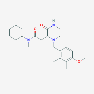 N-cyclohexyl-2-[1-(4-methoxy-2,3-dimethylbenzyl)-3-oxo-2-piperazinyl]-N-methylacetamide