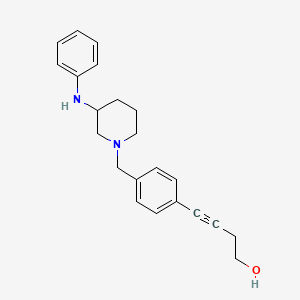 molecular formula C22H26N2O B6106601 4-{4-[(3-anilino-1-piperidinyl)methyl]phenyl}-3-butyn-1-ol 