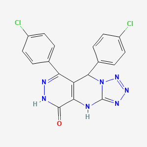 8,10-bis(4-chlorophenyl)-2,4,5,6,7,11,12-heptazatricyclo[7.4.0.03,7]trideca-1(9),3,5,10-tetraen-13-one