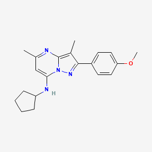 N-cyclopentyl-2-(4-methoxyphenyl)-3,5-dimethylpyrazolo[1,5-a]pyrimidin-7-amine