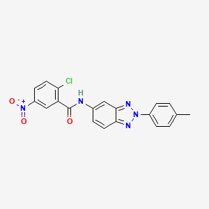 2-chloro-N-[2-(4-methylphenyl)-2H-1,2,3-benzotriazol-5-yl]-5-nitrobenzamide