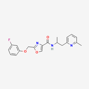 2-[(3-fluorophenoxy)methyl]-N-[1-methyl-2-(6-methyl-2-pyridinyl)ethyl]-1,3-oxazole-4-carboxamide