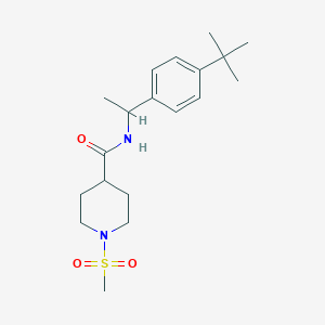 molecular formula C19H30N2O3S B6106738 N-[1-(4-tert-butylphenyl)ethyl]-1-(methylsulfonyl)-4-piperidinecarboxamide 