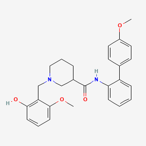 1-(2-hydroxy-6-methoxybenzyl)-N-(4'-methoxy-2-biphenylyl)-3-piperidinecarboxamide