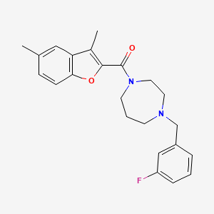 1-[(3,5-dimethyl-1-benzofuran-2-yl)carbonyl]-4-(3-fluorobenzyl)-1,4-diazepane