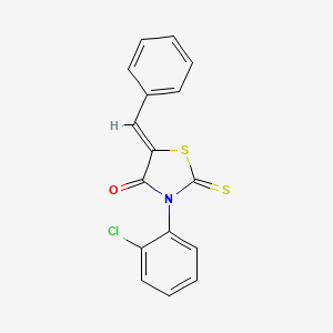 molecular formula C16H10ClNOS2 B6106751 5-benzylidene-3-(2-chlorophenyl)-2-thioxo-1,3-thiazolidin-4-one 