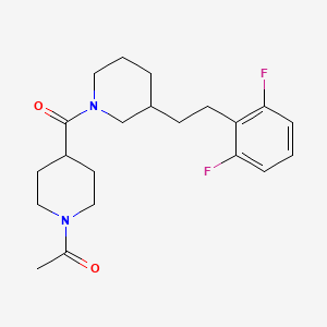 molecular formula C21H28F2N2O2 B6106775 1-[(1-acetyl-4-piperidinyl)carbonyl]-3-[2-(2,6-difluorophenyl)ethyl]piperidine 