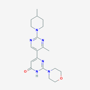 4'-methyl-2'-(4-methyl-1-piperidinyl)-2-(4-morpholinyl)-4,5'-bipyrimidin-6(1H)-one