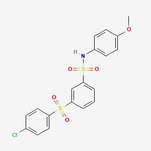 3-(4-Chlorobenzenesulfonyl)-N-(4-methoxyphenyl)benzene-1-sulfonamide