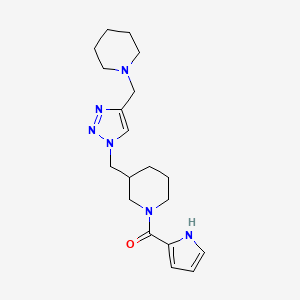 3-{[4-(1-piperidinylmethyl)-1H-1,2,3-triazol-1-yl]methyl}-1-(1H-pyrrol-2-ylcarbonyl)piperidine trifluoroacetate