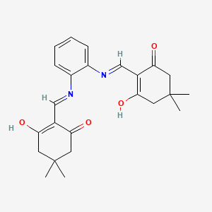 molecular formula C24H28N2O4 B6106841 2,2'-[1,2-phenylenebis(iminomethylylidene)]bis(5,5-dimethyl-1,3-cyclohexanedione) 