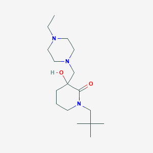 molecular formula C17H33N3O2 B6106878 1-(2,2-dimethylpropyl)-3-[(4-ethyl-1-piperazinyl)methyl]-3-hydroxy-2-piperidinone 