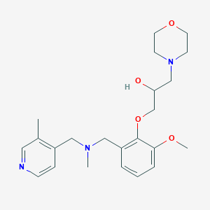 molecular formula C23H33N3O4 B6106884 1-[2-methoxy-6-({methyl[(3-methyl-4-pyridinyl)methyl]amino}methyl)phenoxy]-3-(4-morpholinyl)-2-propanol 